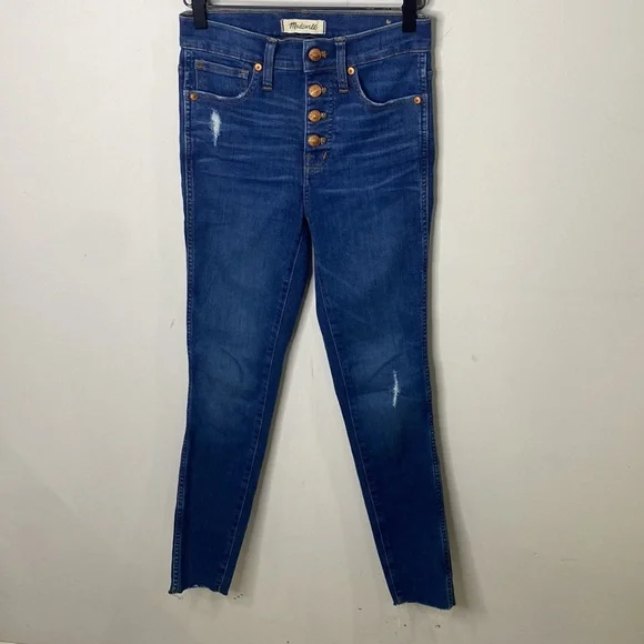 Madewell 10" High-Rise Skinny Jeans in Hanna Wash 24 - Picture 7 of 11